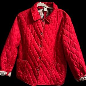 Red Quilted Jacket Size L
